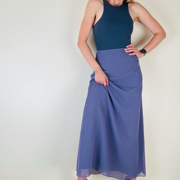 Alfred Angelo Full length lined A-line lilac pastel maxiskirt - Picture 3 of 7